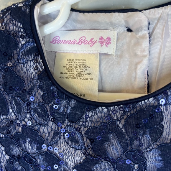 Bonnie Baby Navy & Pink Tulle Party Dress | Size 12M - Picture 5 of 8